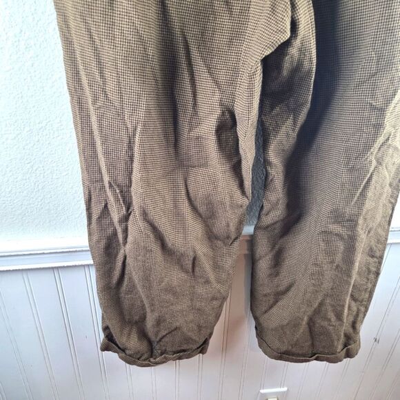 Men's Vintage Polo Ralph Lauren Wool Blend Houndstooth Brown Pants - Picture 3 of 9